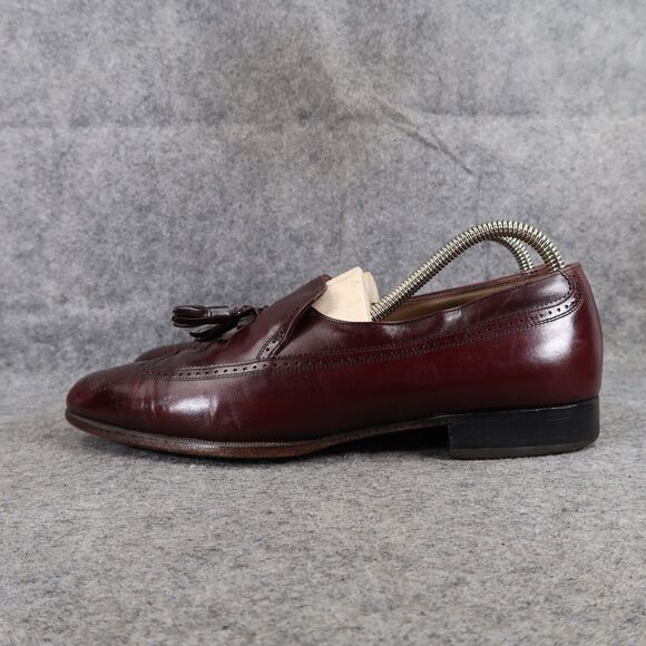 Bally Shoes Mens 8 Tassel Loafers Salisbury Wingtip Leather Brogue Classic Dress - Picture 4 of 15